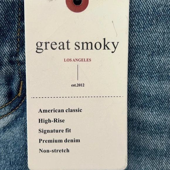 Great Smoky Button Fly Blue Indigo High Waist NWT Jeans Size 11 - Picture 5 of 7